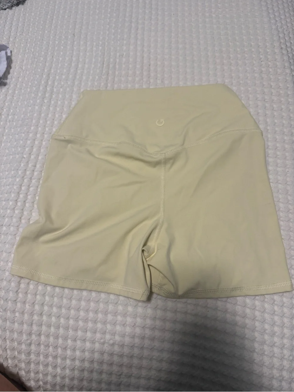 Garage butter Yellow Women's Active booty Shorts - Picture 3 of 4